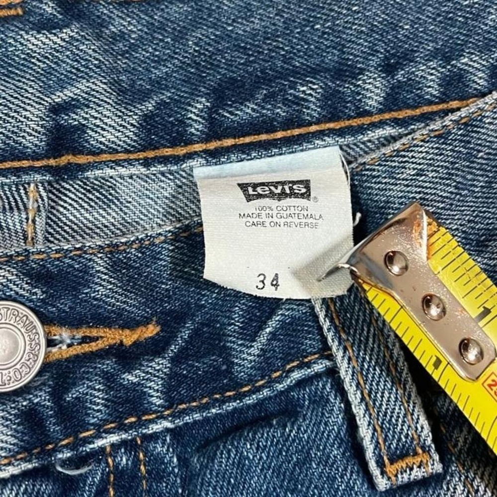 Men's‎ Vintage Levi's Blue Denim Jorts 100% Cotton Size 34" - Picture 4 of 6